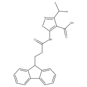 3-(difluoromethyl)-5-({[(9H-fluoren-9-yl)methoxy]carbonyl}amino)-1,2-thiazole-4-carboxylic acid Structure