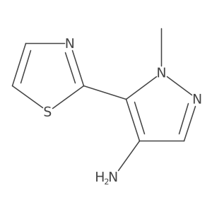 1-methyl-5-(1,3-thiazol-2-yl)-1H-pyrazol-4-amine结构式