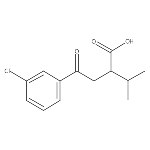 4-(3-Chlorophenyl)-4-oxo-2-(propan-2-yl)butanoic acid结构式