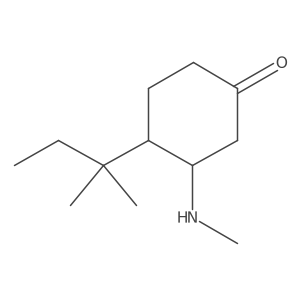 3-(Methylamino)-4-(2-methylbutan-2-yl)cyclohexan-1-one Structure