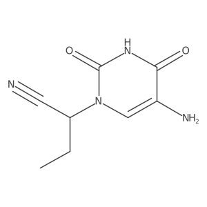 2-(5-Amino-2,4-dioxo-1,2,3,4-tetrahydropyrimidin-1-yl)butanenitrile Structure