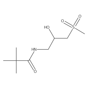 N-(2-hydroxy-3-methanesulfonylpropyl)-2,2-dimethylpropanamide结构式