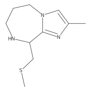 2-methyl-9-[(methylsulfanyl)methyl]-5H,6H,7H,8H,9H-imidazo[1,2-a][1,4]diazepine结构式