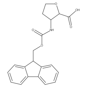 (2R,3S)-3-(9H-fluoren-9-ylmethoxycarbonylamino)oxolane-2-carboxylic acid Structure
