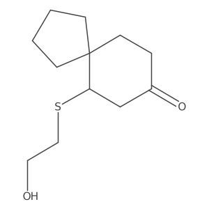 6-[(2-Hydroxyethyl)sulfanyl]spiro[4.5]decan-8-one结构式