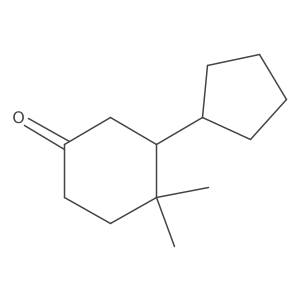 3-Cyclopentyl-4,4-dimethylcyclohexan-1-one Structure