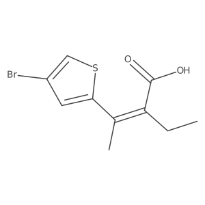 (2Z)-3-(4-bromothiophen-2-yl)-2-ethylbut-2-enoic acid Structure