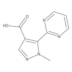 1-methyl-5-(pyrimidin-2-yl)-1H-pyrazole-4-carboxylic acid结构式