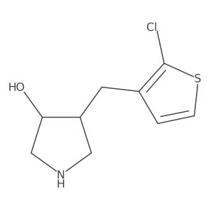 4-[(2-Chlorothiophen-3-yl)methyl]pyrrolidin-3-ol Structure