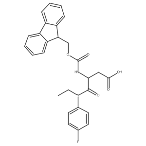 3-[ethyl(4-fluorophenyl)carbamoyl]-3-({[(9H-fluoren-9-yl)methoxy]carbonyl}amino)propanoic acid结构式