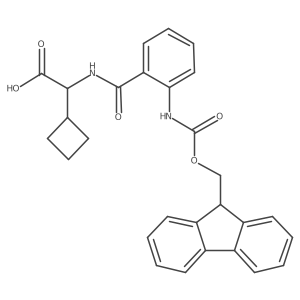 2-cyclobutyl-2-{[2-({[(9H-fluoren-9-yl)methoxy]carbonyl}amino)phenyl]formamido}acetic acid结构式