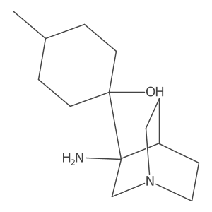 1-{3-Amino-1-azabicyclo[2.2.2]octan-3-yl}-4-methylcyclohexan-1-ol结构式