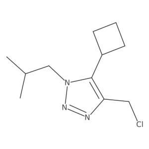 4-(chloromethyl)-5-cyclobutyl-1-(2-methylpropyl)-1H-1,2,3-triazole Structure