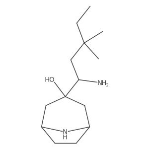 3-(1-Amino-3,3-dimethylpentyl)-8-azabicyclo[3.2.1]octan-3-ol结构式