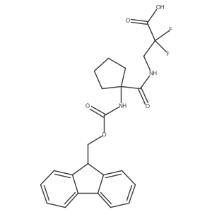 3-{[1-({[(9H-fluoren-9-yl)methoxy]carbonyl}amino)cyclopentyl]formamido}-2,2-difluoropropanoic acid结构式