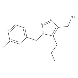 {1-[(3-methylphenyl)methyl]-5-propyl-1H-1,2,3-triazol-4-yl}methanamine结构式
