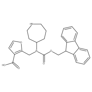 2-{[(azepan-4-yl)({[(9H-fluoren-9-yl)methoxy]carbonyl})amino]methyl}furan-3-carboxylic acid Structure