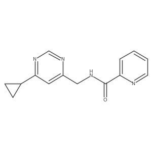 N-((6-cyclopropylpyrimidin-4-yl)methyl)picolinamide结构式