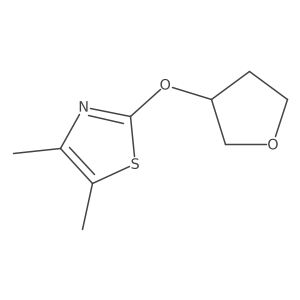 4,5-Dimethyl-2-(oxolan-3-yloxy)-1,3-thiazole Structure