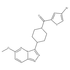 1-(4-Bromothiophene-2-carbonyl)-4-{6-methoxy-[1,2,4]triazolo[4,3-b]pyridazin-3-yl}piperidine结构式