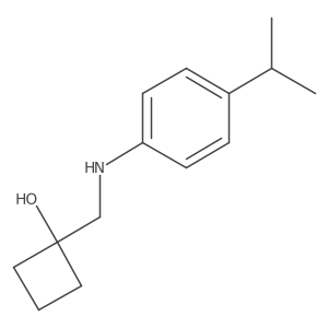 1-({[4-(Propan-2-yl)phenyl]amino}methyl)cyclobutan-1-ol结构式