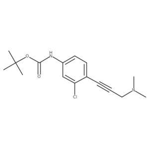 [3-Chloro-4-(3-dimethylamino-prop-1-ynyl)-phenyl]-carbamic Acid Tert-butyl Ester Structure