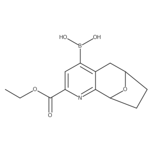 (4-Ethoxycarbonyl-12-oxa-3-azatricyclo[7.2.1.0(2)]dodeca-2,4,6-trien-6-yl)boronic acid结构式