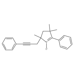 2,4,4-Trimethyl-5-phenyl-2-(3-phenylprop-2-yn-1-yl)-3,4-dihydro-2H-pyrrole 1-oxide结构式
