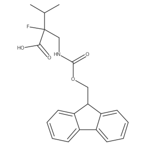 2-[({[(9H-fluoren-9-yl)methoxy]carbonyl}amino)methyl]-2-fluoro-3-methylbutanoic acid结构式