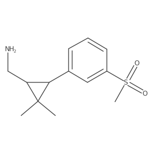 rac-[(1R,3R)-3-(3-methanesulfonylphenyl)-2,2-dimethylcyclopropyl]methanamine结构式