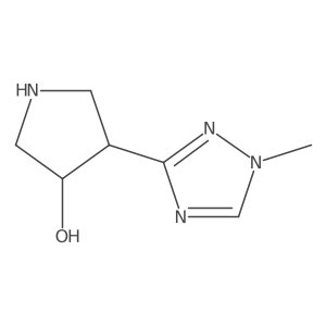 rac-(3R,4R)-4-(1-methyl-1H-1,2,4-triazol-3-yl)pyrrolidin-3-ol结构式