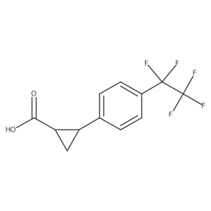rac-(1R,2R)-2-[4-(pentafluoroethyl)phenyl]cyclopropane-1-carboxylic acid Structure