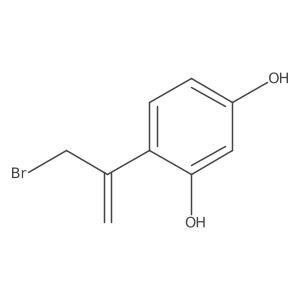4-(3-Bromoprop-1-en-2-yl)benzene-1,3-diol结构式