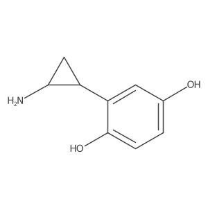 2-(2-Aminocyclopropyl)benzene-1,4-diol Structure