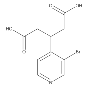 3-(3-Bromopyridin-4-yl)pentanedioic acid结构式