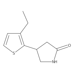 4-(3-Ethylthiophen-2-yl)pyrrolidin-2-one结构式