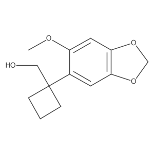 [1-(6-Methoxy-1,3-dioxaindan-5-yl)cyclobutyl]methanol Structure