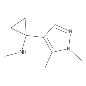 1-(1,5-dimethyl-1H-pyrazol-4-yl)-N-methylcyclopropan-1-amine结构式
