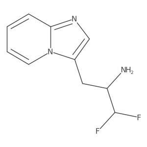 1,1-Difluoro-3-{imidazo[1,2-a]pyridin-3-yl}propan-2-amine结构式