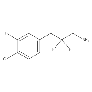 3-(4-Chloro-3-fluorophenyl)-2,2-difluoropropan-1-amine Structure