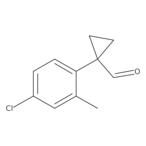 1-(4-Chloro-2-methylphenyl)cyclopropane-1-carbaldehyde结构式