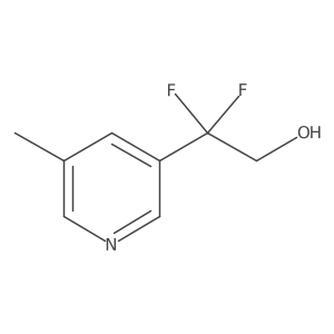 2,2-Difluoro-2-(5-methylpyridin-3-yl)ethan-1-ol结构式