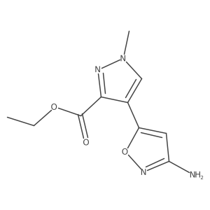 ethyl 4-(3-amino-1,2-oxazol-5-yl)-1-methyl-1H-pyrazole-3-carboxylate Structure