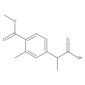 2-[4-(Methoxycarbonyl)-3-methylphenyl]propanoic acid Structure