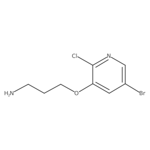 3-[(5-Bromo-2-chloropyridin-3-yl)oxy]propan-1-amine结构式