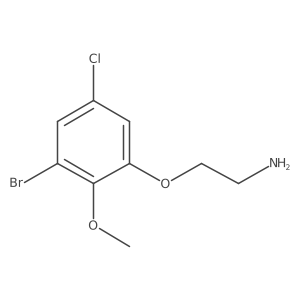 2-(3-Bromo-5-chloro-2-methoxyphenoxy)ethan-1-amine Structure