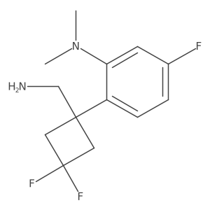2-[1-(aminomethyl)-3,3-difluorocyclobutyl]-5-fluoro-N,N-dimethylaniline结构式