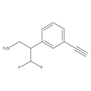 2-(3-Ethynylphenyl)-3,3-difluoropropan-1-amine结构式