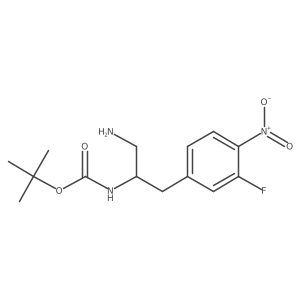 tert-butyl N-[1-amino-3-(3-fluoro-4-nitrophenyl)propan-2-yl]carbamate Structure