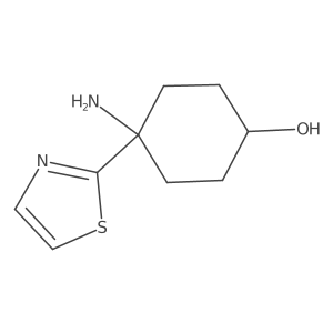 4-Amino-4-(1,3-thiazol-2-yl)cyclohexan-1-ol结构式